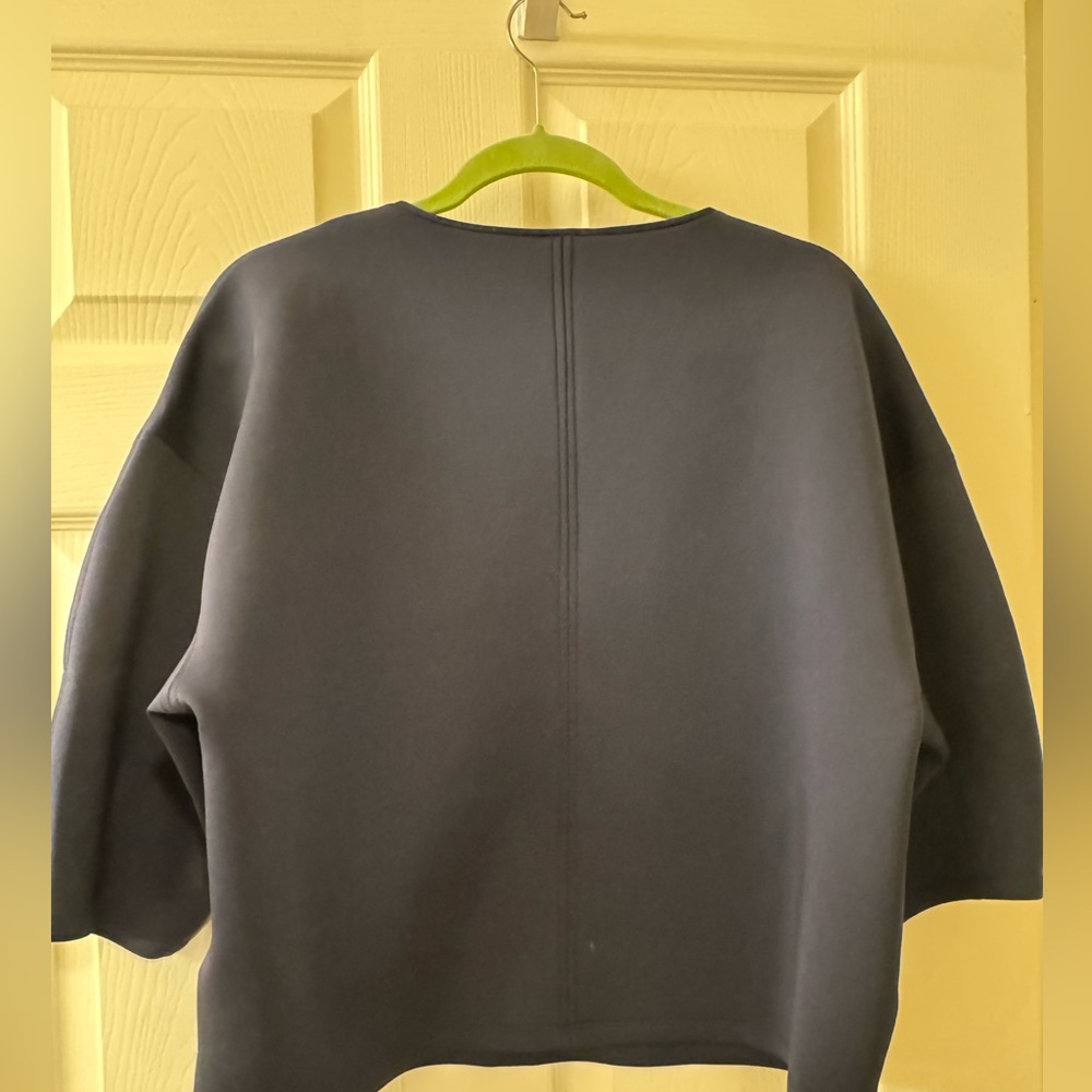 By Anthropologie V-neck Scuba Top Medium - Picture 3 of 7